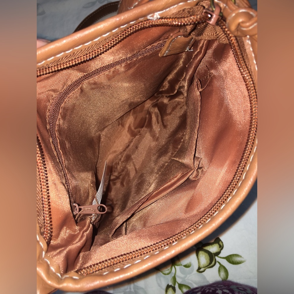 Black/White/Brown Elephant Patterned Crossbody Bag - image 5